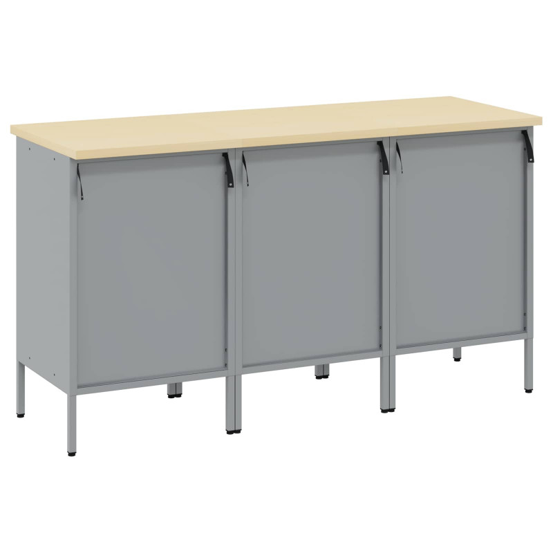 Szafka robocza z szufladą 3 pcs Czarny i szary 75 x 45 x 85 cm