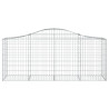 Kosze gabionowe, 20 szt, 200x50x80/100 cm, galwanizowane żelazo