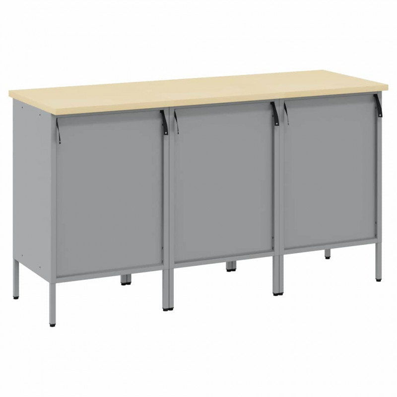 Szafka robocza 3 pcs Czerwony i Szary 150 x 55 x 85 cm
