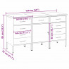 Szafka robocza 3 pcs Czerwony i Szary 150 x 55 x 85 cm