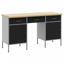 Szafka robocza z szufladą 3 pcs Czarny 150 x 55 x 85 cm