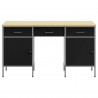 Szafka robocza z szufladą 3 pcs Czarny 150 x 55 x 85 cm