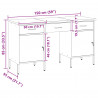 Szafka robocza z szufladą 3 pcs Czarny 150 x 55 x 85 cm