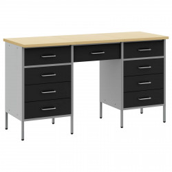 Szafka robocza z szufladą 3 pcs Czarny 150 x 55 x 85 cm
