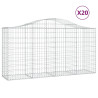 Kosze gabionowe, 20 szt, 200x50x100/120cm, galwanizowane żelazo