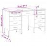 Szafka robocza z szufladą 3 pcs Czerwony 150 x 55 x 85 cm