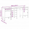 Szafka robocza z szufladą 4 pcs Czerwony 200 x 55 x 85 cm