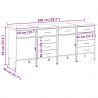 Szafka robocza 4 pcs Czerwony i Szary 200 x 55 x 85 cm