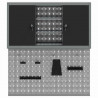 Zestaw szafek narzędziowych z półką Z blokadą 3 pcs Czarny