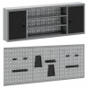 Zestaw szafek narzędziowych z półką Z blokadą 4 pcs Czarny