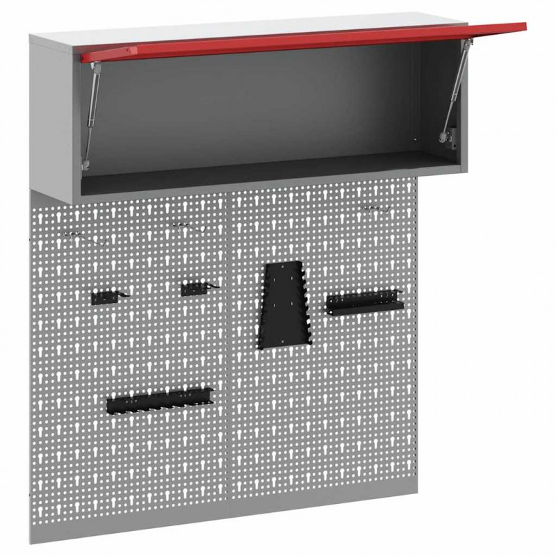 Zestaw szafek narzędziowych z półką 3 pcs Czerwony