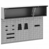 Zestaw szafek narzędziowych z półką 5 pcs Czarny