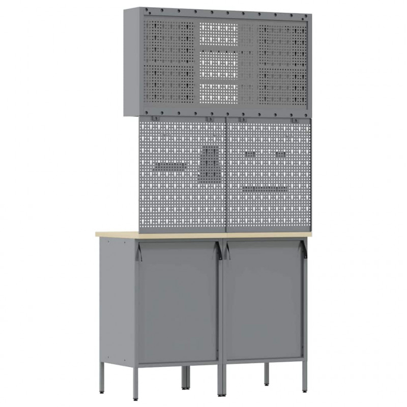 Zestaw szafek roboczych z szufladą z półką 5 pcs Czarny