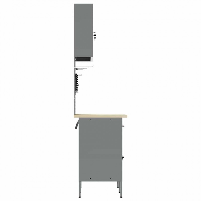 Zestaw szafek roboczych z szufladą z półką 5 pcs Czarny