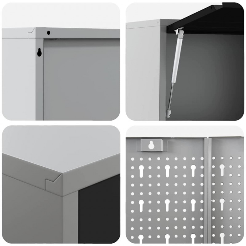 Zestaw szafek roboczych z szufladą z półką 5 pcs Czarny