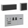 Zestaw szafek roboczych z szufladą Z blokadą 8 pcs Czarny
