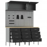 Zestaw szafek roboczych z szufladą 8 pcs Czarny