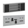 Szafka robocza z półką 7 pcs Czarny Drewno inżynieryjne i stal
