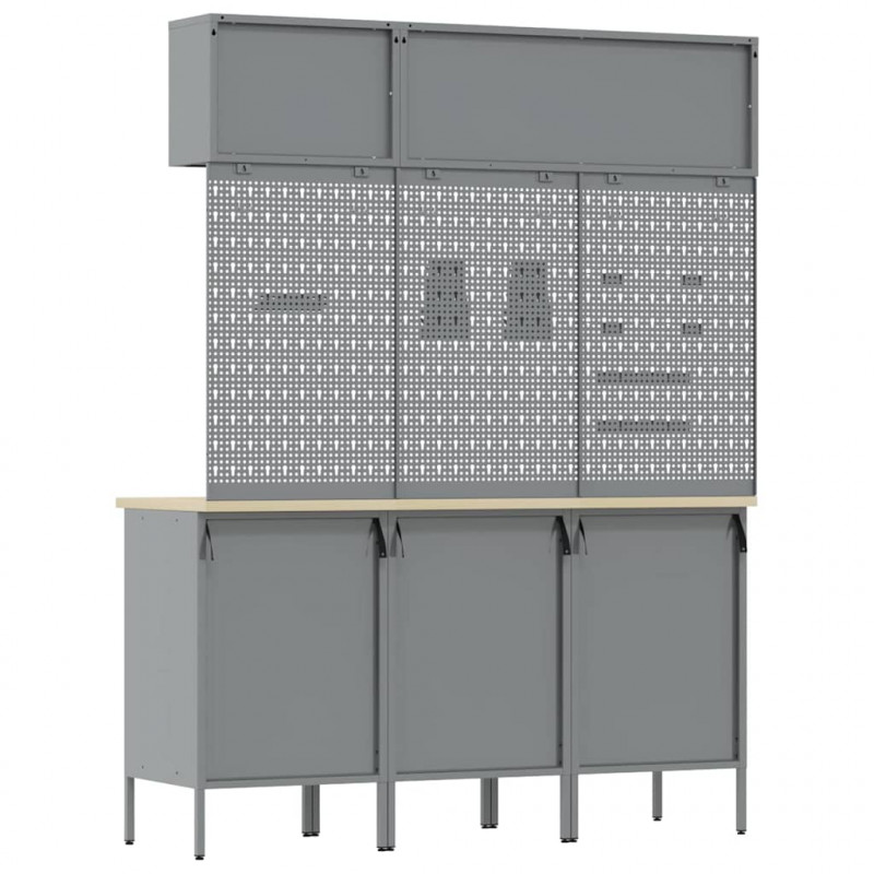 Zestaw szafek roboczych z szufladą Z blokadą 8 pcs Czarny