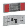 Szafka robocza 10 pcs Czerwony Drewno inżynieryjne i stal