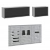 Zestaw szafek roboczych z szufladą Z blokadą 8 pcs Czarny
