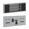 Szafka robocza 8 pcs Czarny Drewno inżynieryjne i stal