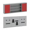 Szafka robocza 8 pcs Czerwony Drewno inżynieryjne i stal