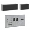 Zestaw szafek roboczych z szufladą Z blokadą 8 pcs Czarny