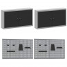 Szafka robocza 10 pcs Czarny Drewno inżynieryjne i stal