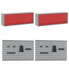 Zestaw szafek roboczych z przechowywaniem 10 pcs Czerwony
