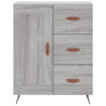 Witrynka szary dąb sonoma 69,5x34x180cm materiał drewnopochodny