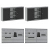 Szafka robocza 10 pcs Czarny Drewno inżynieryjne i stal