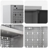Szafka robocza 10 pcs Czarny Drewno inżynieryjne i stal