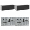 Zestaw szafek roboczych z przechowywaniem 10 pcs Czarny