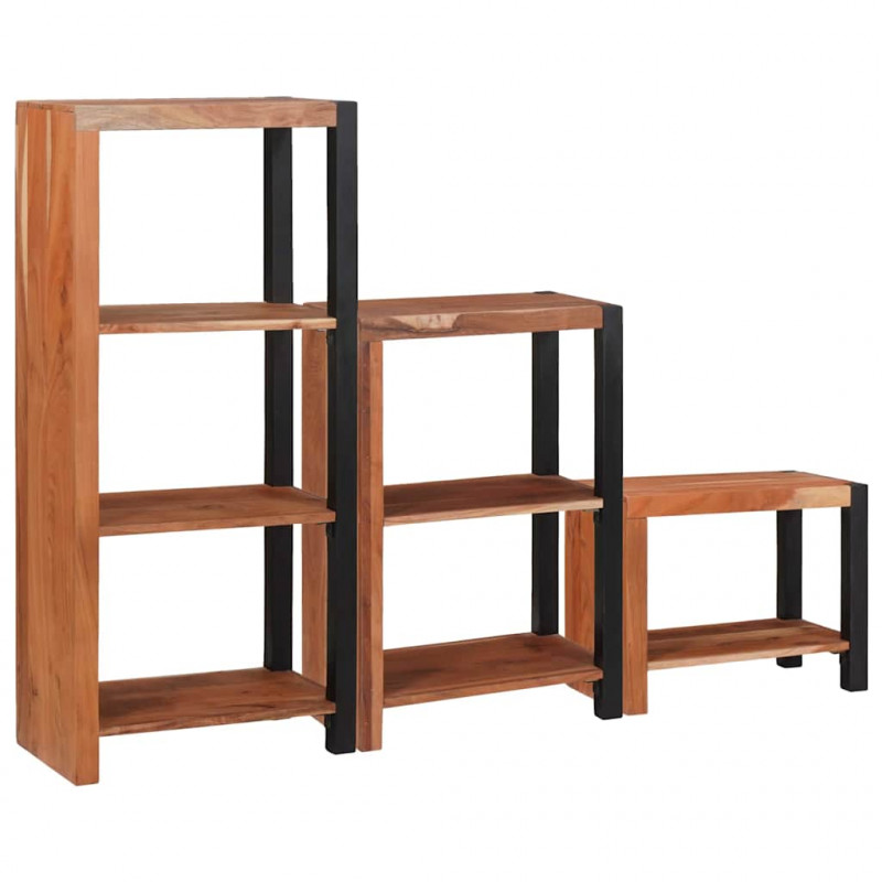 Półka na książki 3 pcs Brązowy 50 x 30 x 110 cm