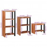 Półka na książki 3 pcs Brązowy 50 x 30 x 110 cm