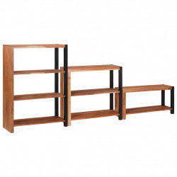 Półka na książki 3 pcs Brązowy 80 x 30 x 110 cm