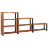 Półka na książki 3 pcs Brązowy 80 x 30 x 110 cm