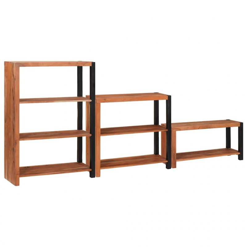Półka na książki 3 pcs Brązowy 80 x 30 x 110 cm