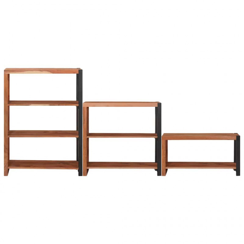 Półka na książki 3 pcs Brązowy 80 x 30 x 110 cm