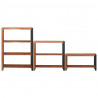 Półka na książki 3 pcs Brązowy 80 x 30 x 110 cm