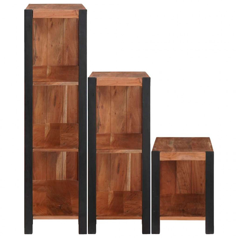 Półka na książki 3 pcs Brązowy 80 x 30 x 110 cm
