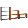Półka na książki 3 pcs Brązowy 80 x 30 x 110 cm