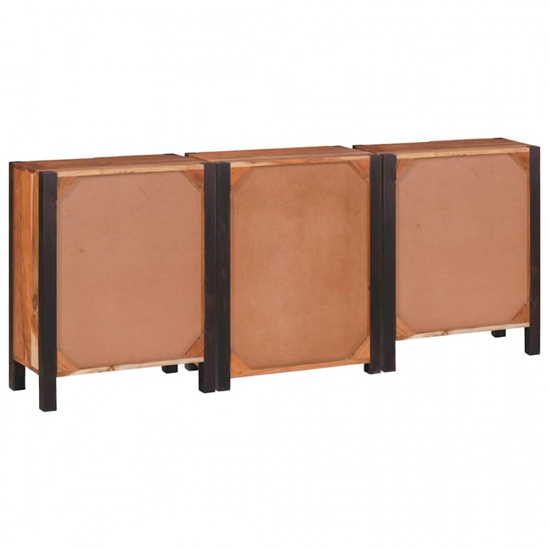Bufet 3 pcs Brązowy 55 x 30 x 75 cm Lite Drewno Akacji