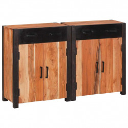 Bufet 2 pcs Brązowy 110 x 30 x 75 cm Lite Drewno Akacji