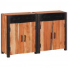 Bufet 2 pcs Brązowy 110 x 30 x 75 cm Lite Drewno Akacji
