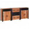 Bufet 3 pcs Brązowy 165 x 30 x 75 cm Lite Drewno Akacji