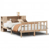 Łóżko z regałem, bez materaca, 140x200 cm, lite drewno sosnowe
