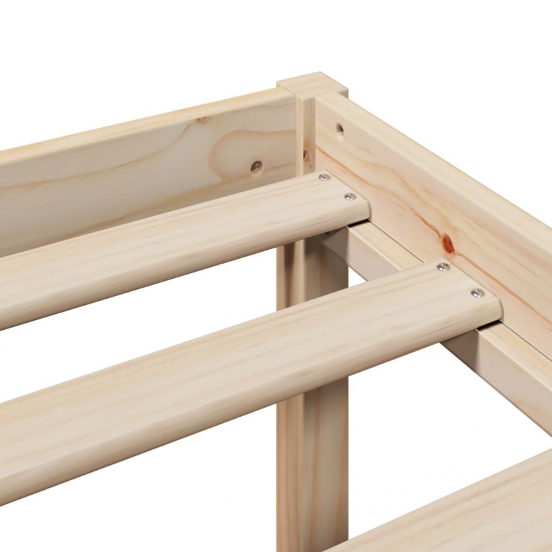 Łóżko z regałem, bez materaca, 90x190 cm, drewno sosnowe