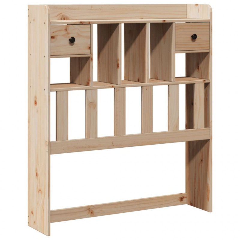 Łóżko z regałem, bez materaca, 100x200 cm, sosnowe